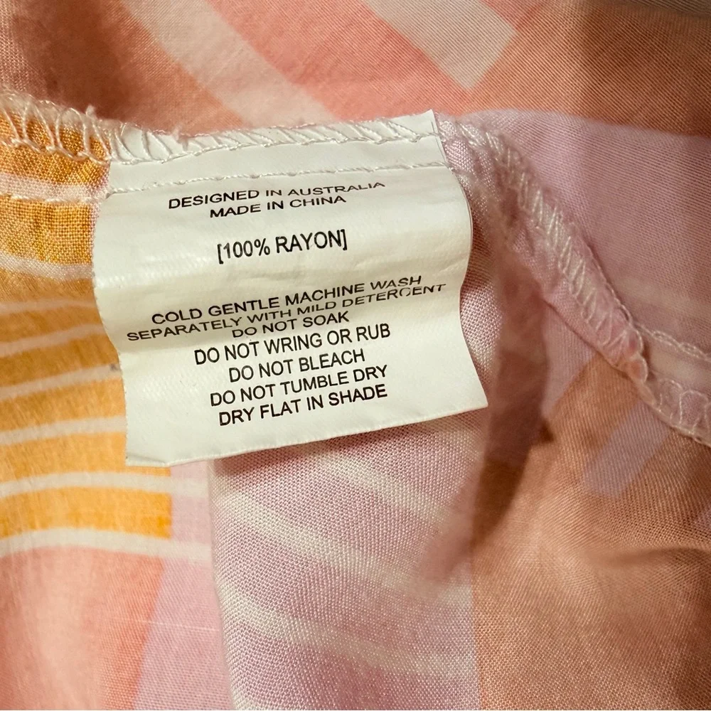 Abel the Label Boho Patchwork Tiered Maxi Dress XS Multicolor Smocked Strapless - Picture 7 of 7